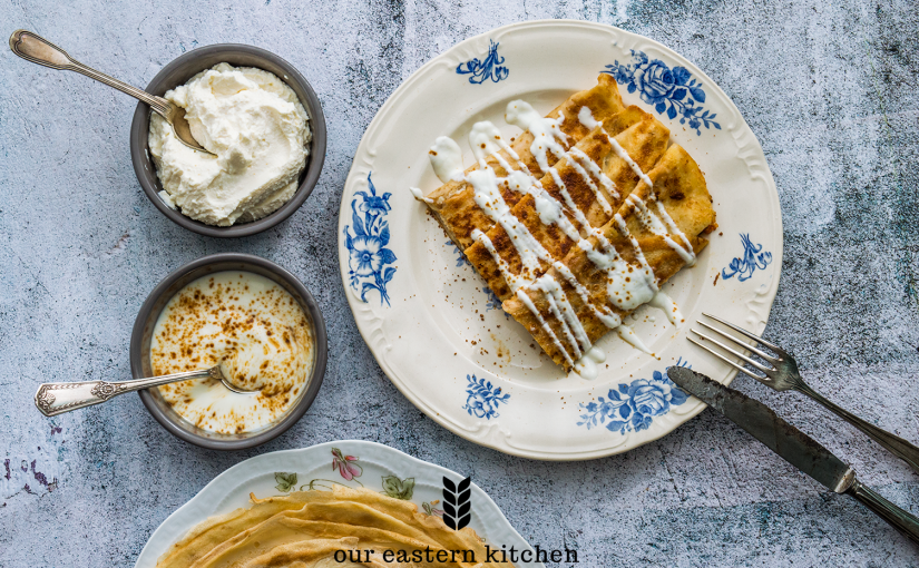 Sweet Crêpes with Creamed Cottage Cheese Filling